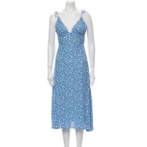 REFORMATION | Floral Print Midi Length Dress